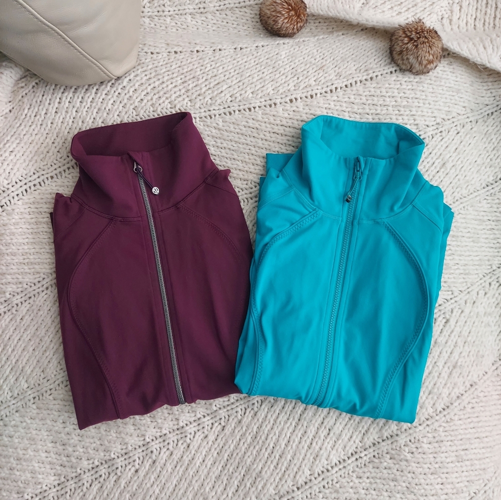 LULULEMON Nice Asana Jacket Bundle - Surge Blue & Plum